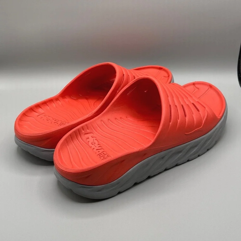 Hoka One One Ora Recovery Slide 2 Dragon Fire Orange Grey Mens 11 1099673